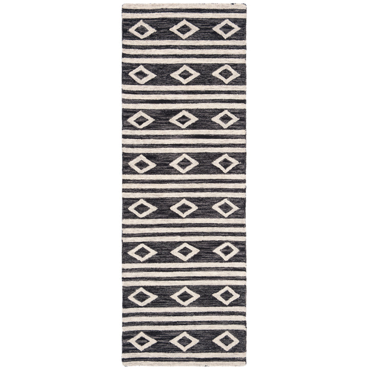 SAFAVIEH Micro-Loop MLP153H Charcoal / Ivory Rug Image 5