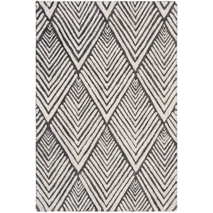 SAFAVIEH Micro-Loop MLP151H Charcoal / Ivory Rug Image 8