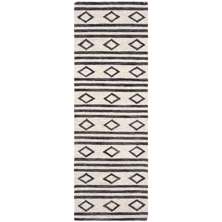 SAFAVIEH Micro-Loop MLP153A Ivory / Charcoal Rug Image 1