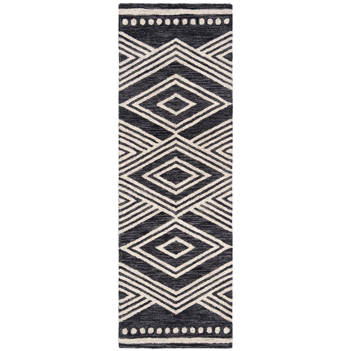 SAFAVIEH Micro-Loop MLP156H Charcoal / Ivory Rug Image 5