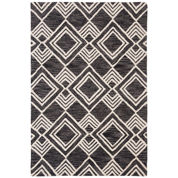 SAFAVIEH Micro-Loop MLP154H Charcoal / Ivory Rug Image 10