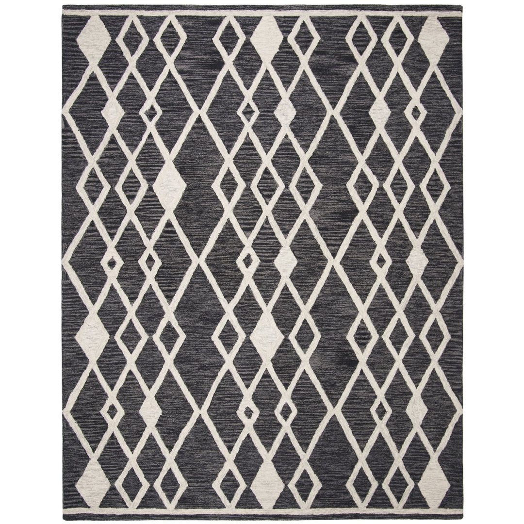 SAFAVIEH Micro-Loop MLP157H Charcoal / Ivory Rug Image 1