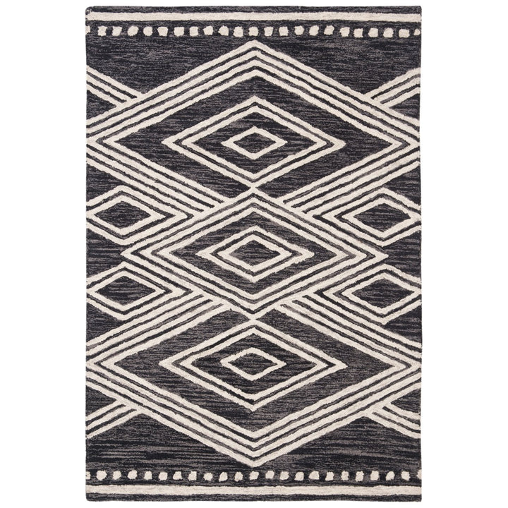 SAFAVIEH Micro-Loop MLP156H Charcoal / Ivory Rug Image 10