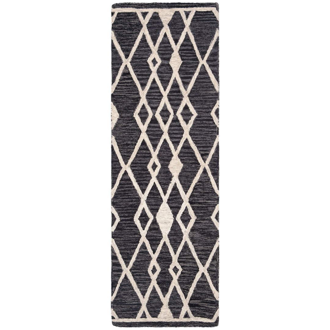 SAFAVIEH Micro-Loop MLP157H Charcoal / Ivory Rug Image 5