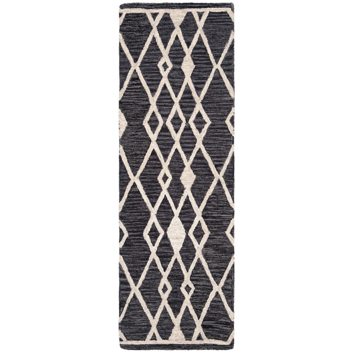 SAFAVIEH Micro-Loop MLP157H Charcoal / Ivory Rug Image 5