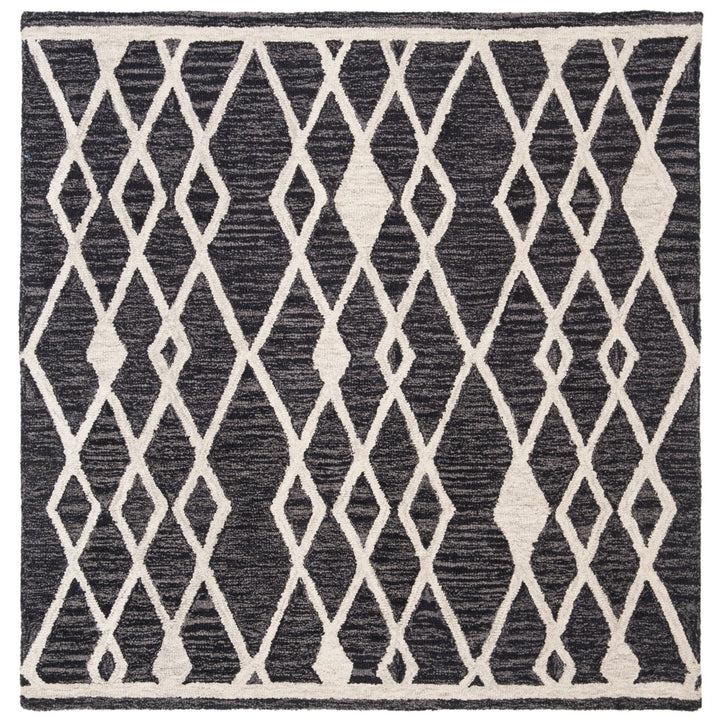 SAFAVIEH Micro-Loop MLP157H Charcoal / Ivory Rug Image 6