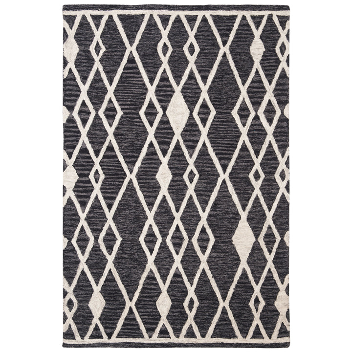 SAFAVIEH Micro-Loop MLP157H Charcoal / Ivory Rug Image 10