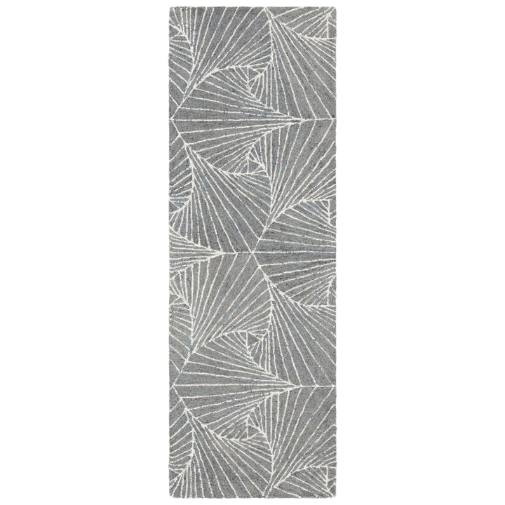 SAFAVIEH Micro-Loop MLP174F Handmade Grey / Ivory Rug Image 1