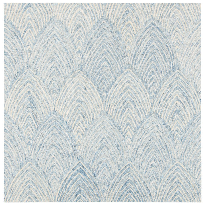 SAFAVIEH Micro-Loop MLP177M Light Blue / Ivory Rug Image 1