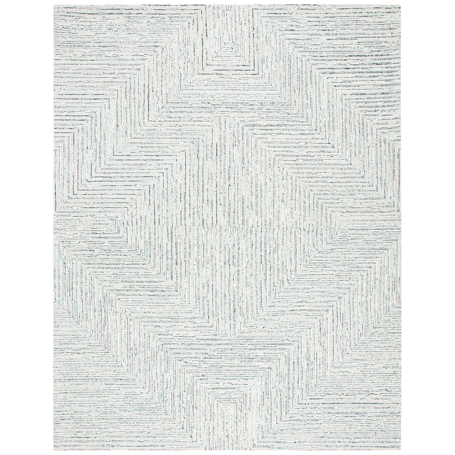 SAFAVIEH Micro-Loop MLP176F Light Grey / Ivory Rug Image 1