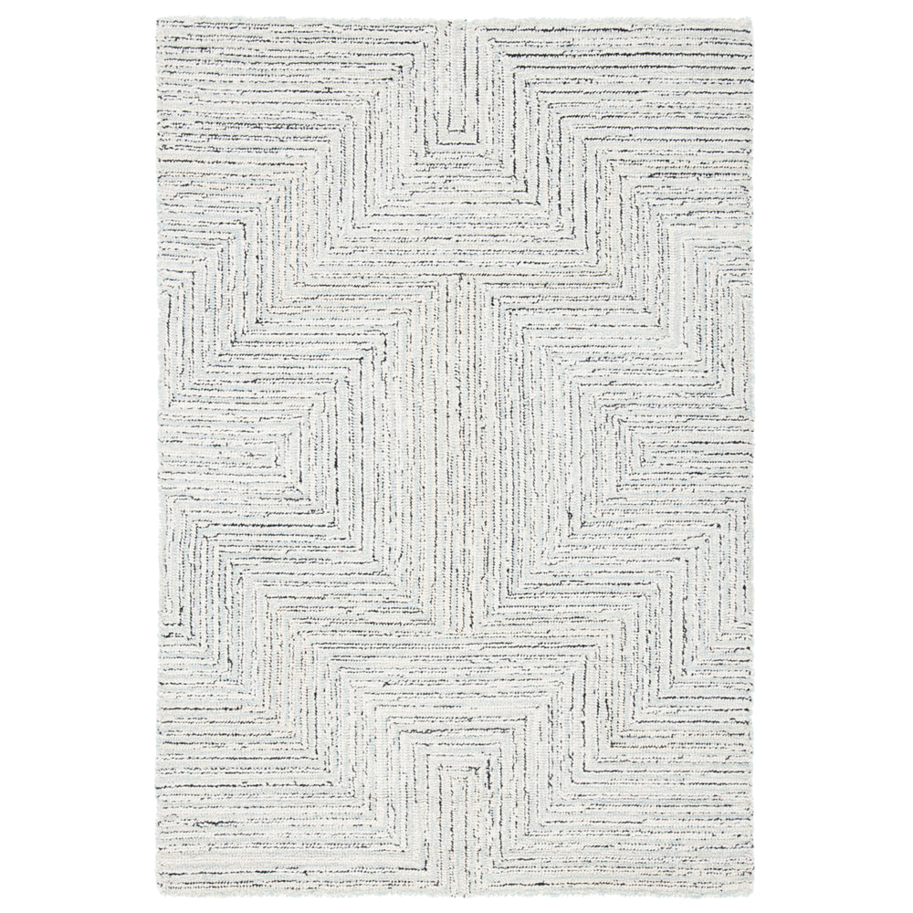 SAFAVIEH Micro-Loop MLP176F Light Grey / Ivory Rug Image 2