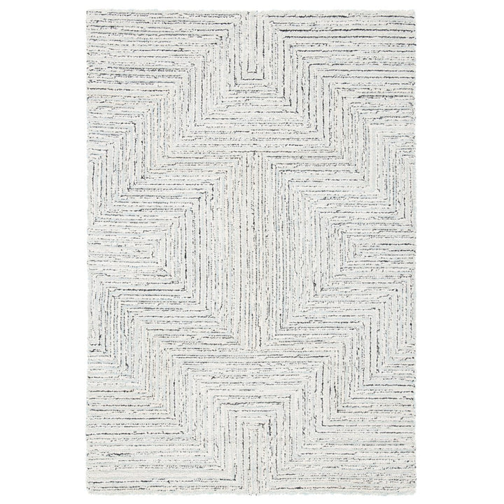 SAFAVIEH Micro-Loop MLP176F Light Grey / Ivory Rug Image 1