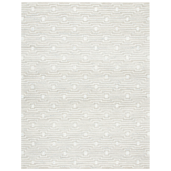 SAFAVIEH Micro-Loop MLP178F Light Grey / Ivory Rug Image 1