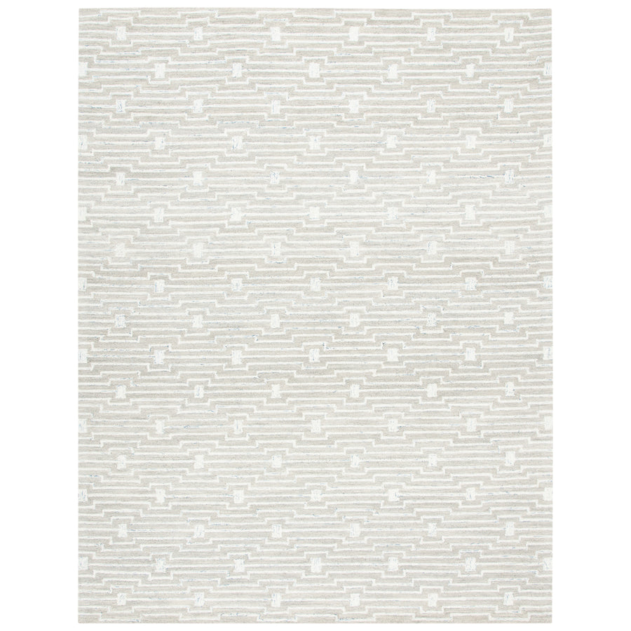 SAFAVIEH Micro-Loop MLP178F Light Grey / Ivory Rug Image 1