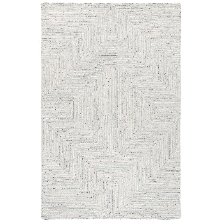 SAFAVIEH Micro-Loop MLP176F Light Grey / Ivory Rug Image 4