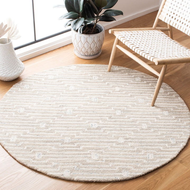 SAFAVIEH Micro-Loop MLP178F Light Grey / Ivory Rug Image 2