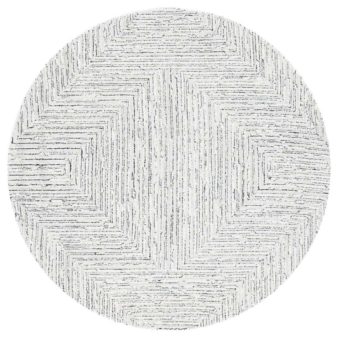 SAFAVIEH Micro-Loop MLP176F Light Grey / Ivory Rug Image 5