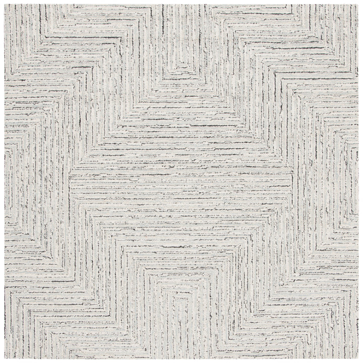 SAFAVIEH Micro-Loop MLP176F Light Grey / Ivory Rug Image 6