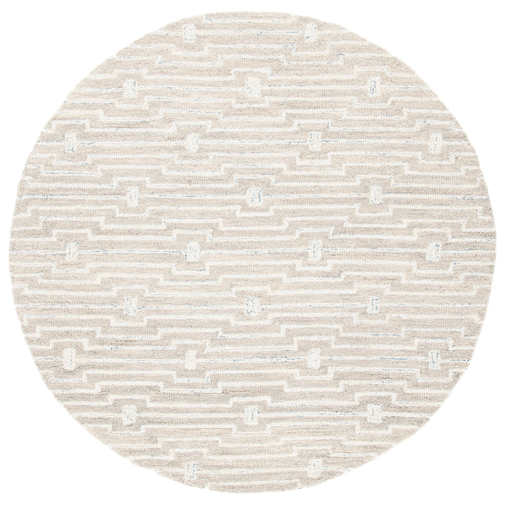 SAFAVIEH Micro-Loop MLP178F Light Grey / Ivory Rug Image 4