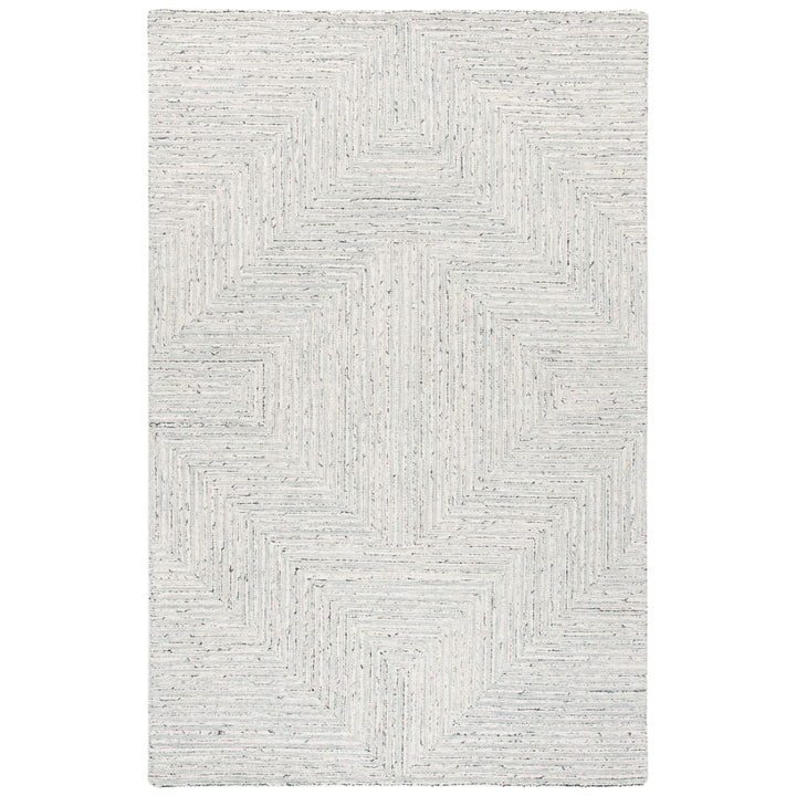 SAFAVIEH Micro-Loop MLP176F Light Grey / Ivory Rug Image 7