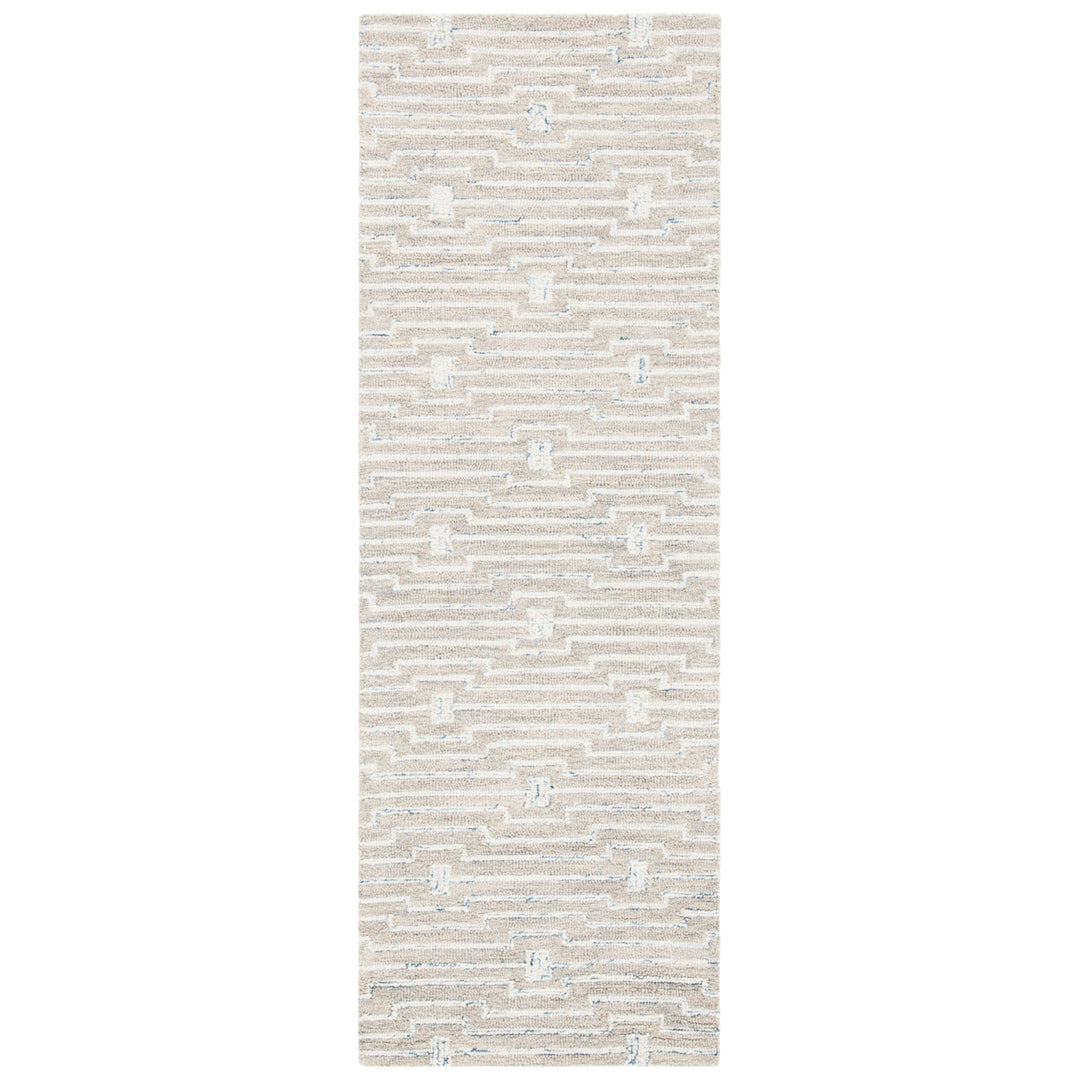 SAFAVIEH Micro-Loop MLP178F Light Grey / Ivory Rug Image 5