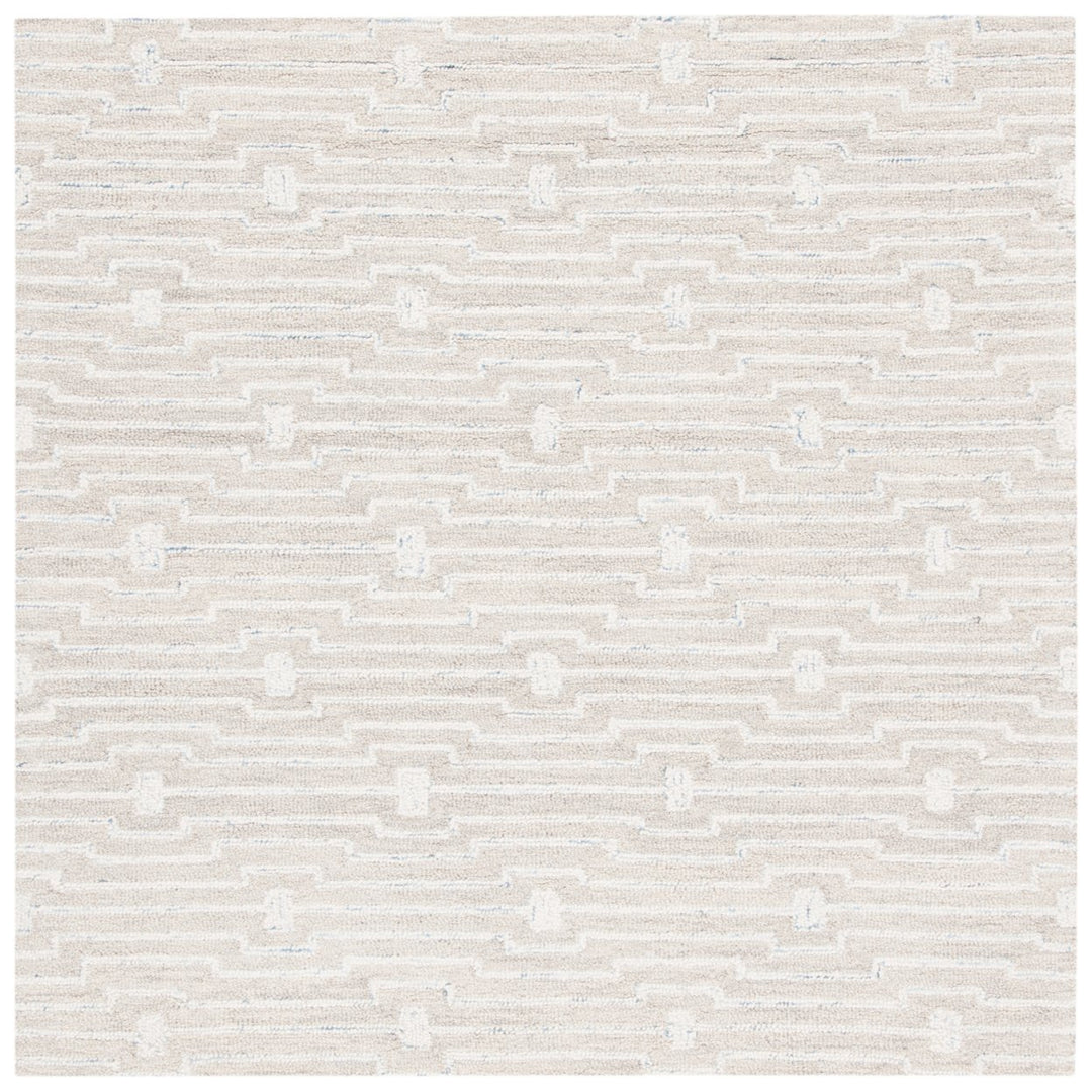 SAFAVIEH Micro-Loop MLP178F Light Grey / Ivory Rug Image 6