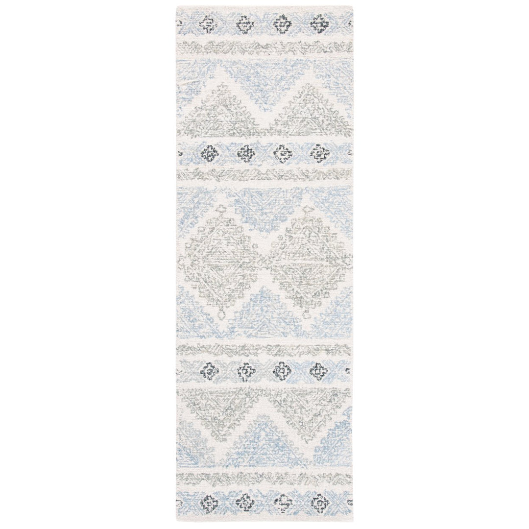 SAFAVIEH Micro-Loop MLP206A Handmade Ivory / Grey Rug Image 1