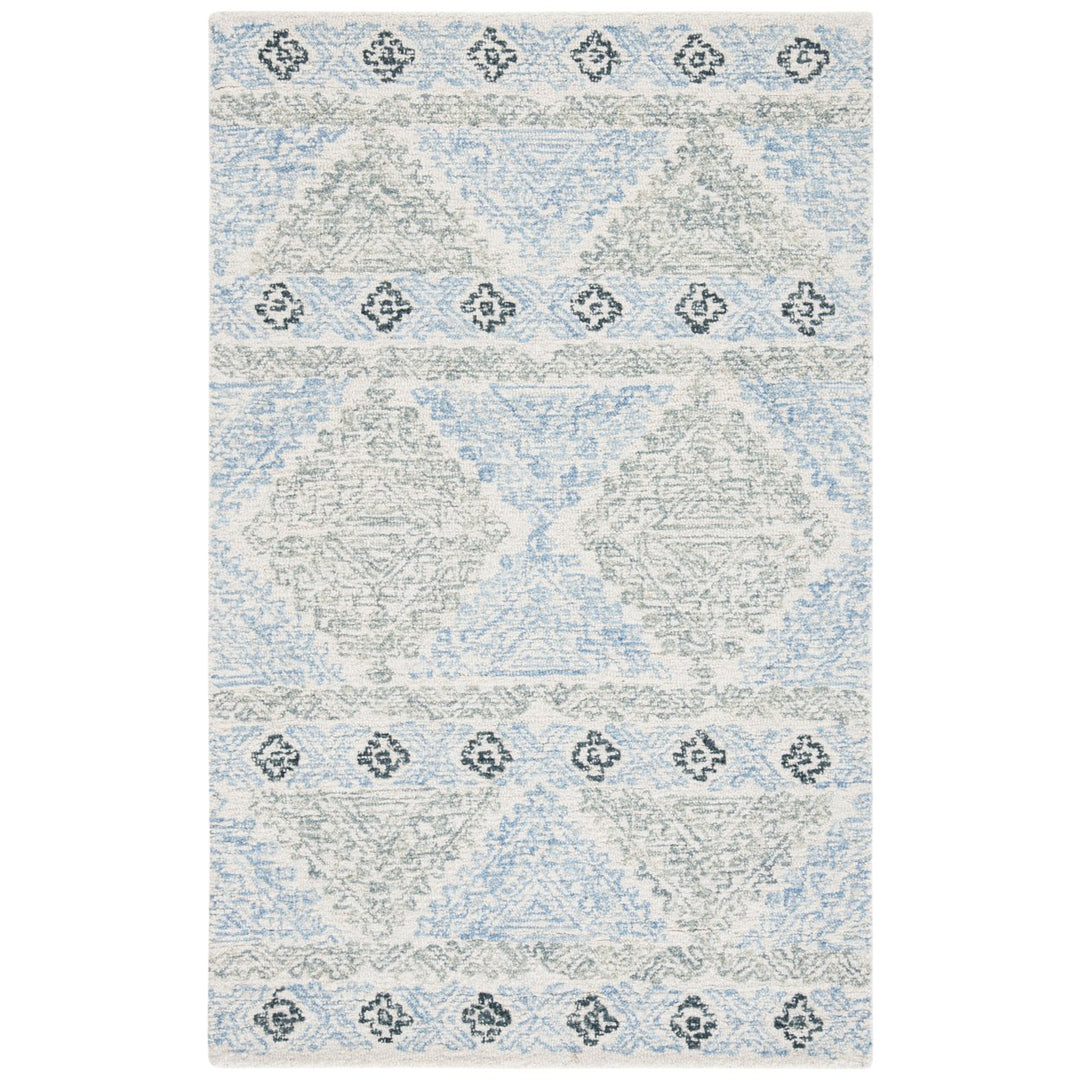 SAFAVIEH Micro-Loop MLP206A Handmade Ivory / Grey Rug Image 1