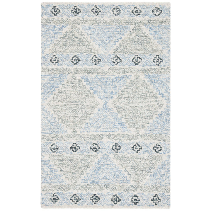 SAFAVIEH Micro-Loop MLP206A Handmade Ivory / Grey Rug Image 1