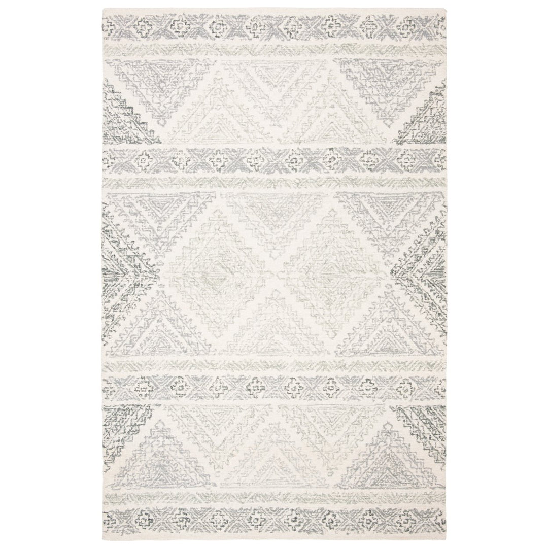 SAFAVIEH Micro-Loop MLP206A Handmade Ivory / Grey Rug Image 1