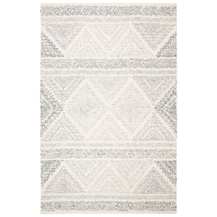 SAFAVIEH Micro-Loop MLP206A Handmade Ivory / Grey Rug Image 1