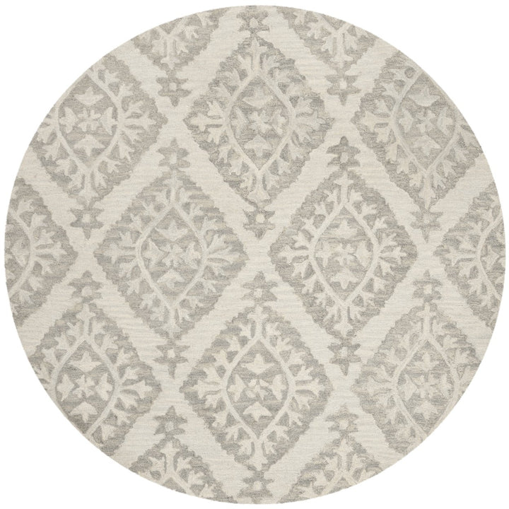 SAFAVIEH Micro-Loop MLP210A Handmade Light Grey Rug Image 1