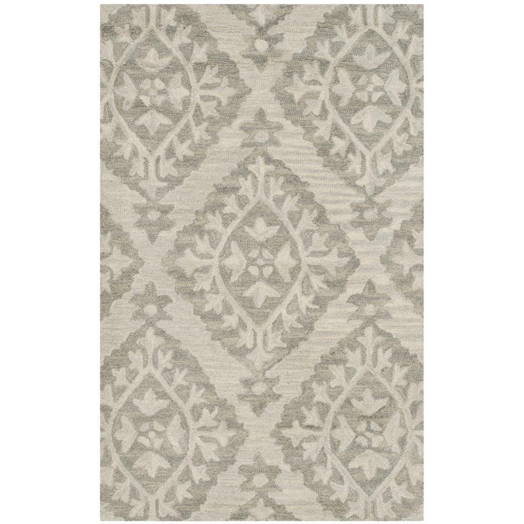 SAFAVIEH Micro-Loop MLP210A Handmade Light Grey Rug Image 1