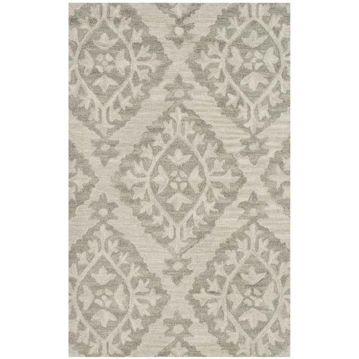 SAFAVIEH Micro-Loop MLP210A Handmade Light Grey Rug Image 1