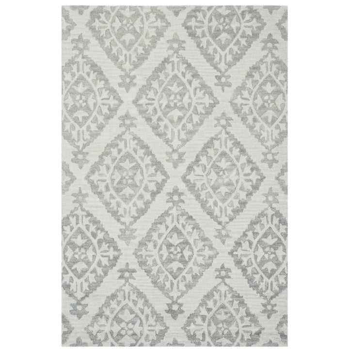 SAFAVIEH Micro-Loop MLP210A Handmade Light Grey Rug Image 1