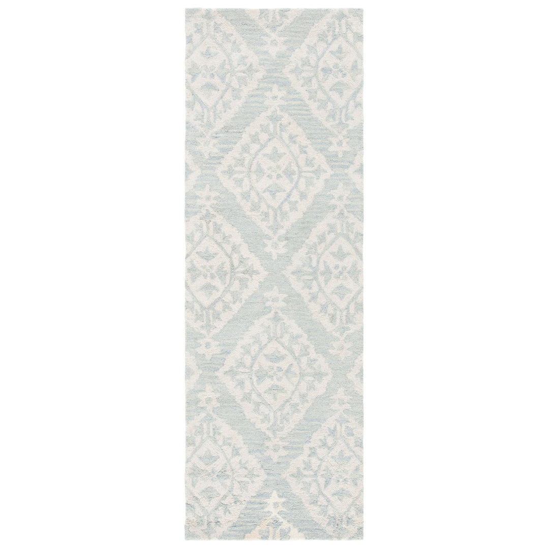 SAFAVIEH Micro-Loop MLP210C Handmade Light Blue Rug Image 1