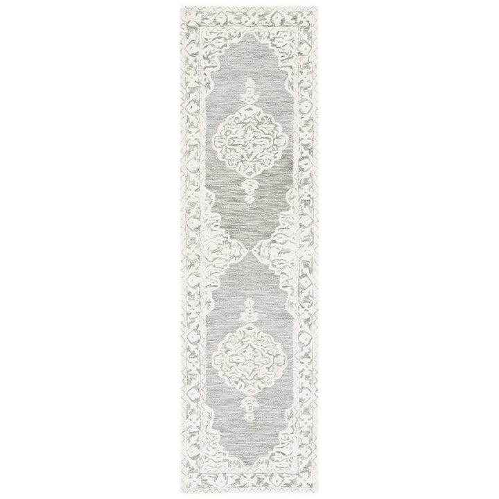 SAFAVIEH Micro-Loop MLP275F Handmade Grey / Ivory Rug Image 5