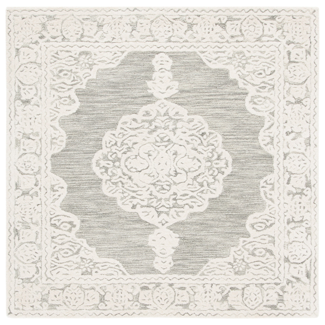 SAFAVIEH Micro-Loop MLP275F Handmade Grey / Ivory Rug Image 6