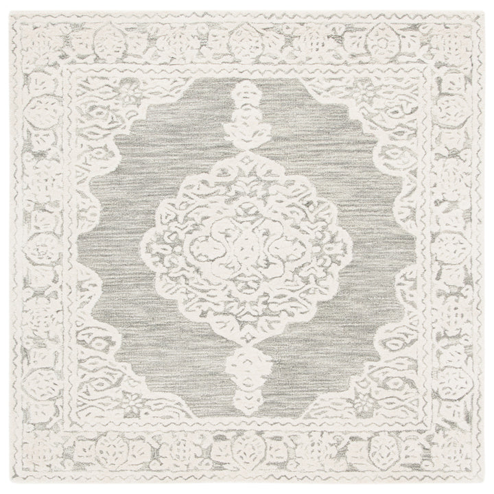 SAFAVIEH Micro-Loop MLP275F Handmade Grey / Ivory Rug Image 6