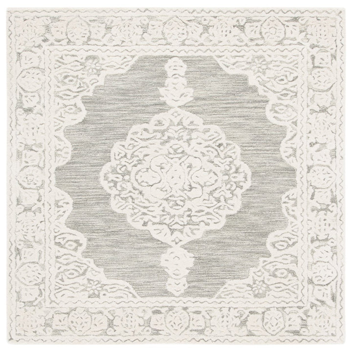 SAFAVIEH Micro-Loop MLP275F Handmade Grey / Ivory Rug Image 1