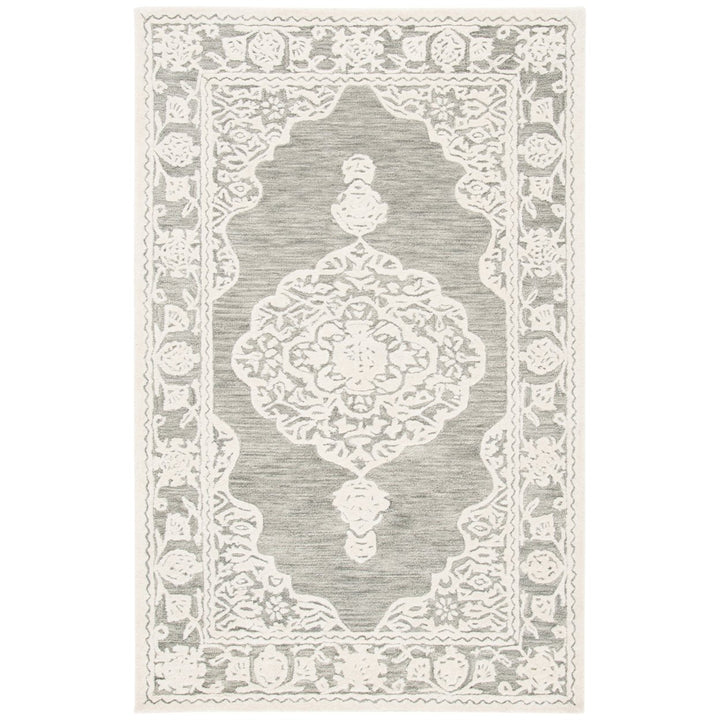 SAFAVIEH Micro-Loop MLP275F Handmade Grey / Ivory Rug Image 10