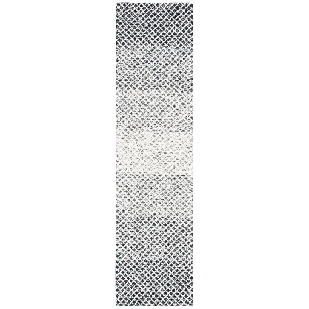 SAFAVIEH Micro-Loop MLP353Z Handmade Black / Ivory Rug Image 1