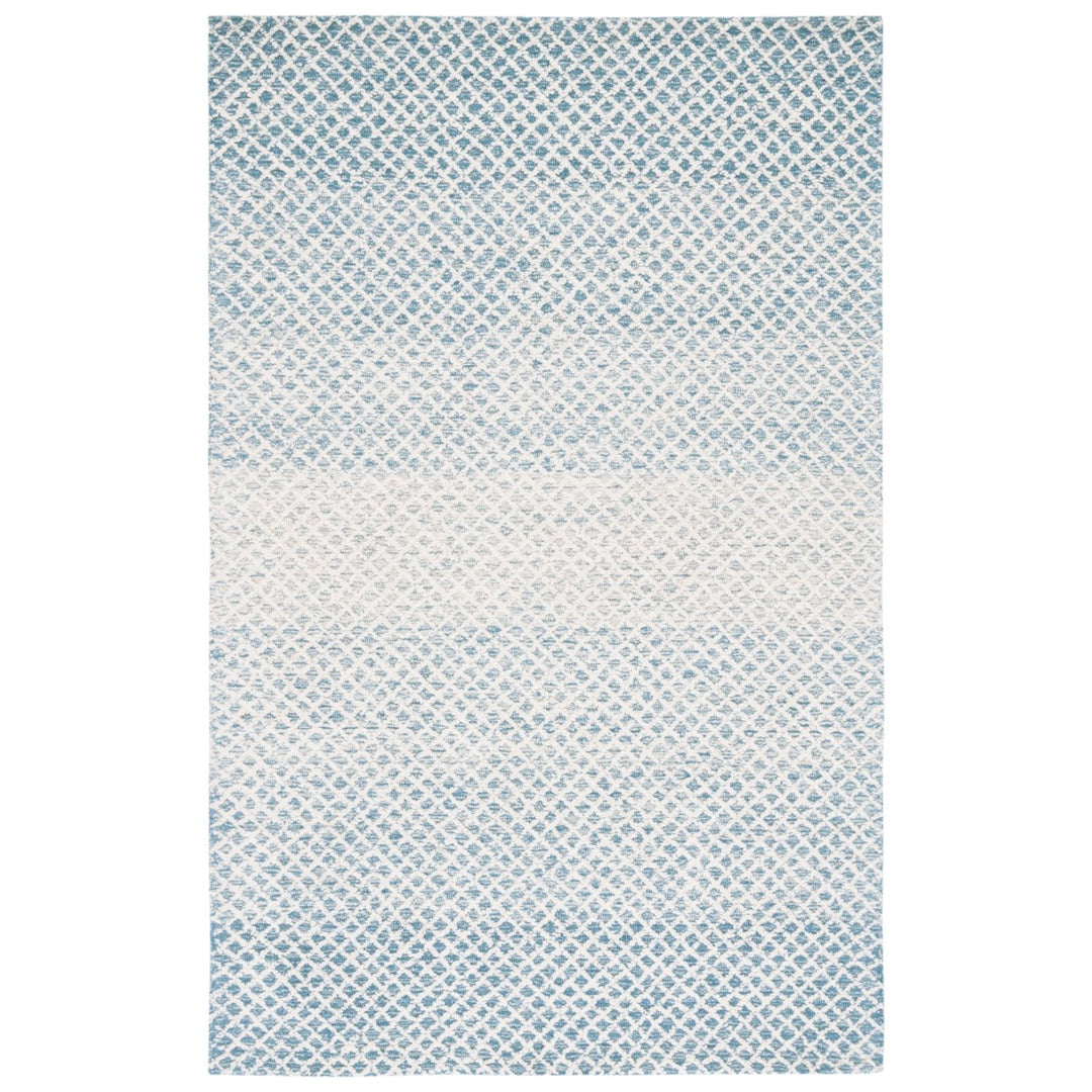 SAFAVIEH Micro-Loop MLP353M Handmade Blue / Ivory Rug Image 1