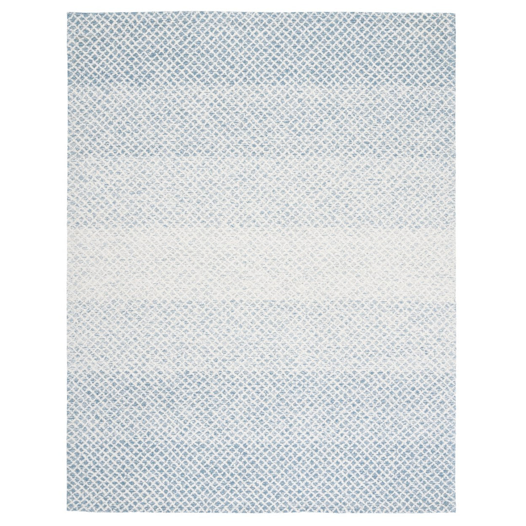 SAFAVIEH Micro-Loop MLP353M Handmade Blue / Ivory Rug Image 1