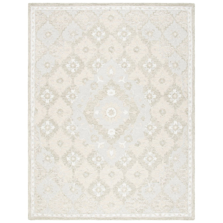 SAFAVIEH Micro-Loop MLP377B Handmade Beige / Grey Rug Image 1