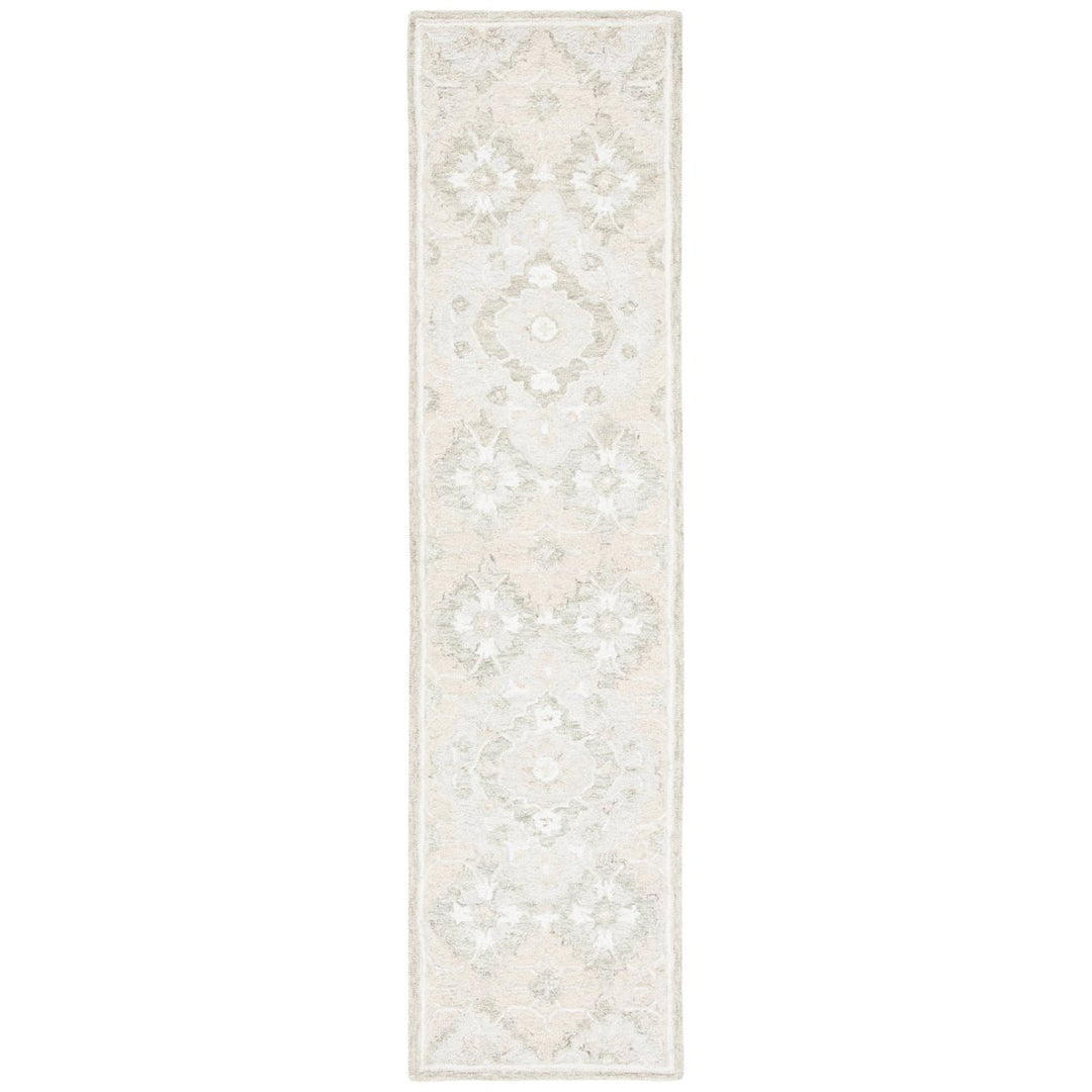 SAFAVIEH Micro-Loop MLP377B Handmade Beige / Grey Rug Image 5