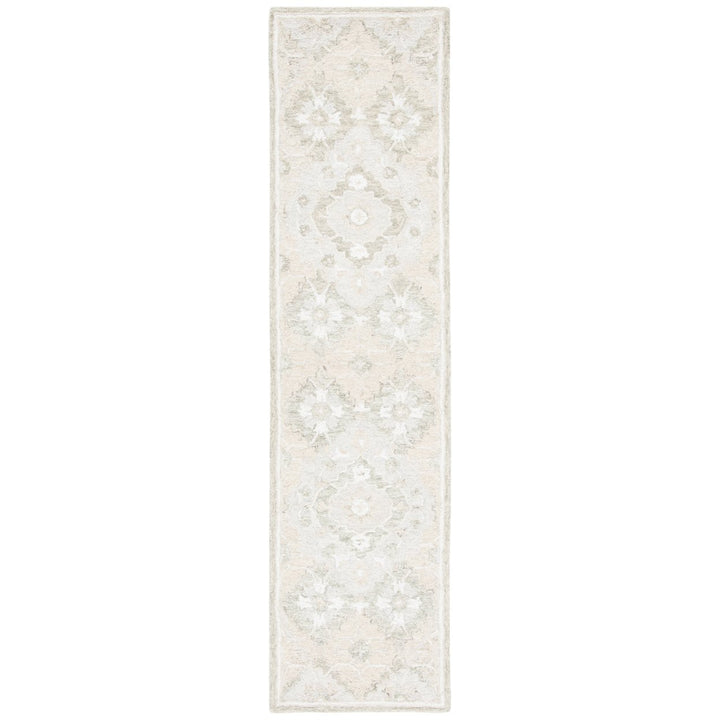 SAFAVIEH Micro-Loop MLP377B Handmade Beige / Grey Rug Image 5