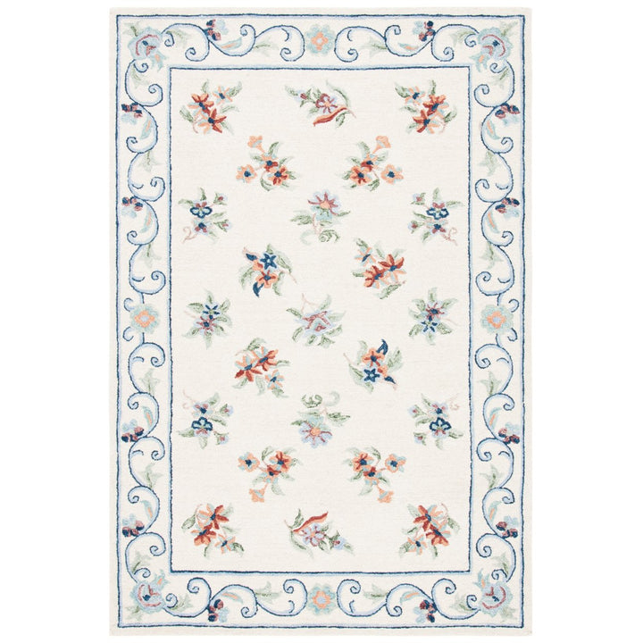 SAFAVIEH Micro-Loop MLP376A Handmade Ivory / Grey Rug Image 1