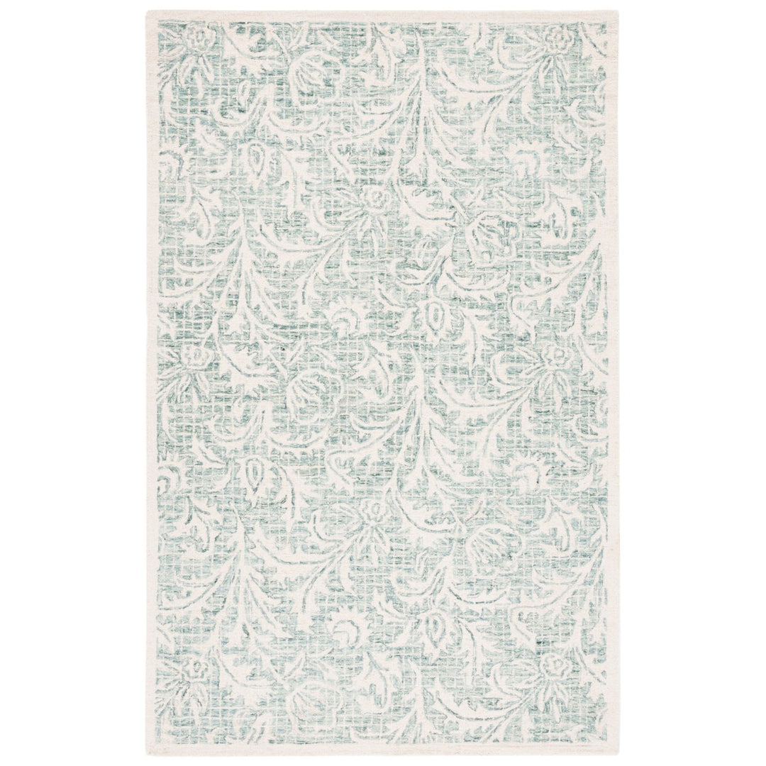 SAFAVIEH Micro-Loop MLP379F Handmade Grey / Ivory Rug Image 1