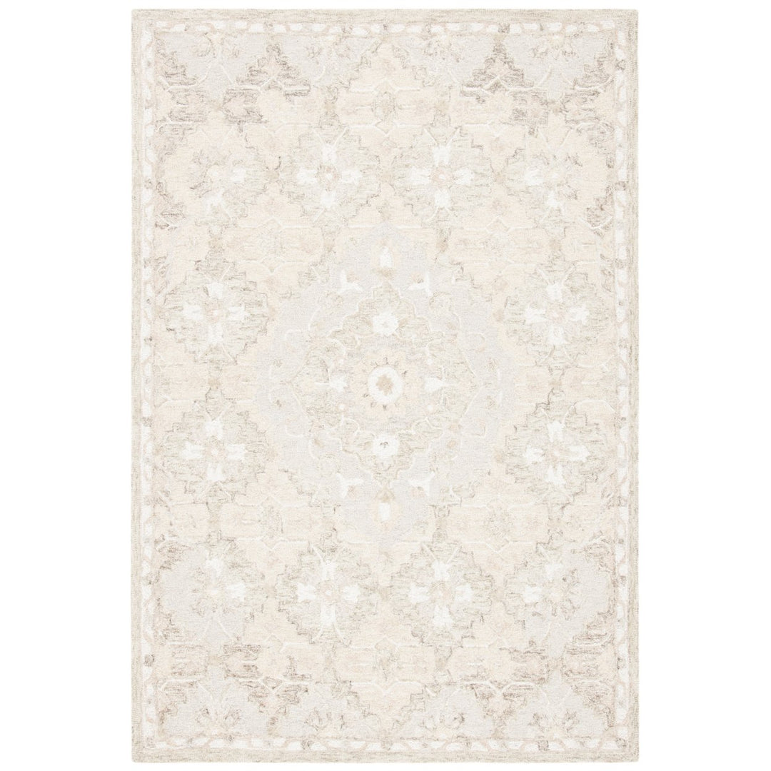 SAFAVIEH Micro-Loop MLP377B Handmade Beige / Grey Rug Image 9